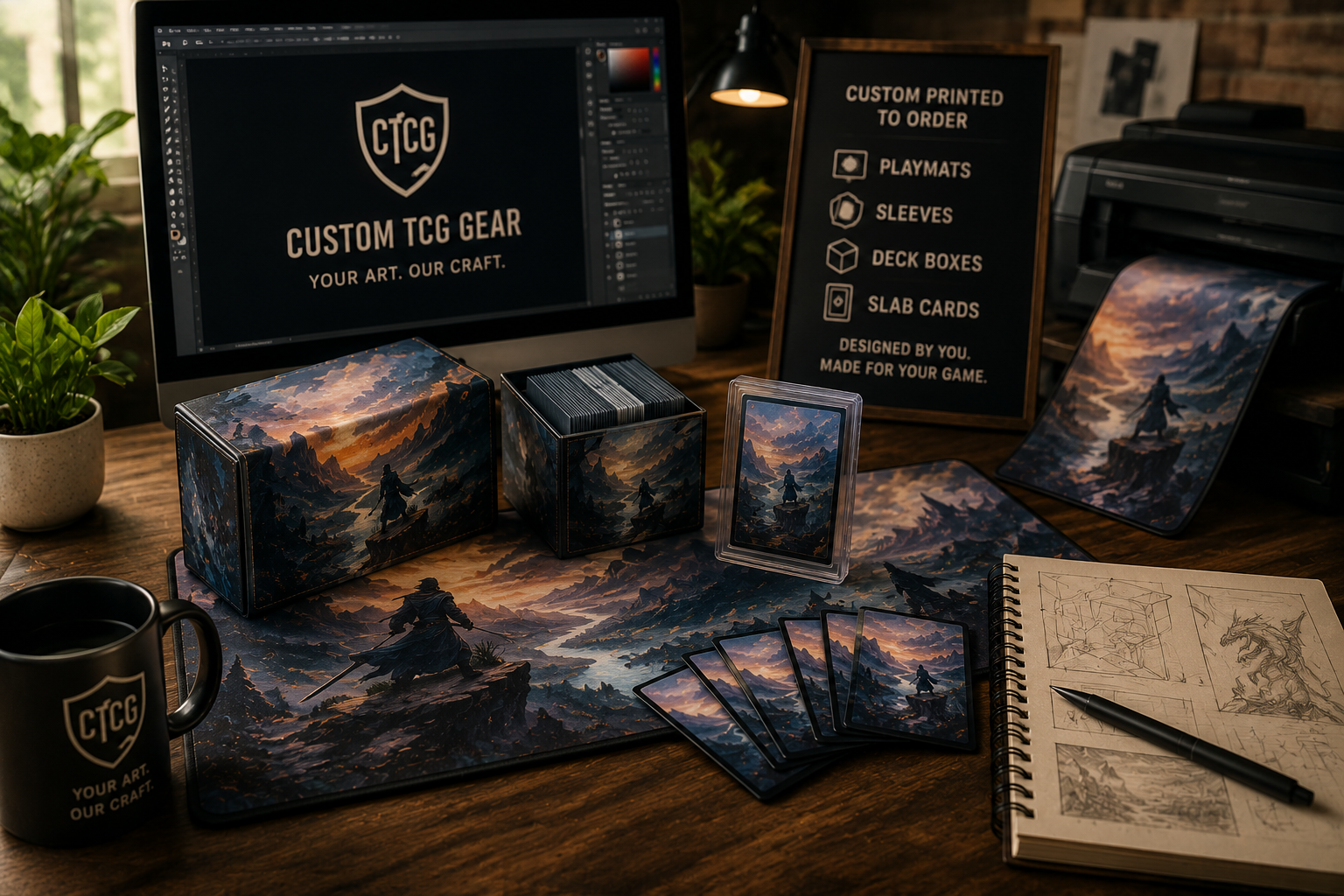 Custom TCG Gear custom TCG production workspace